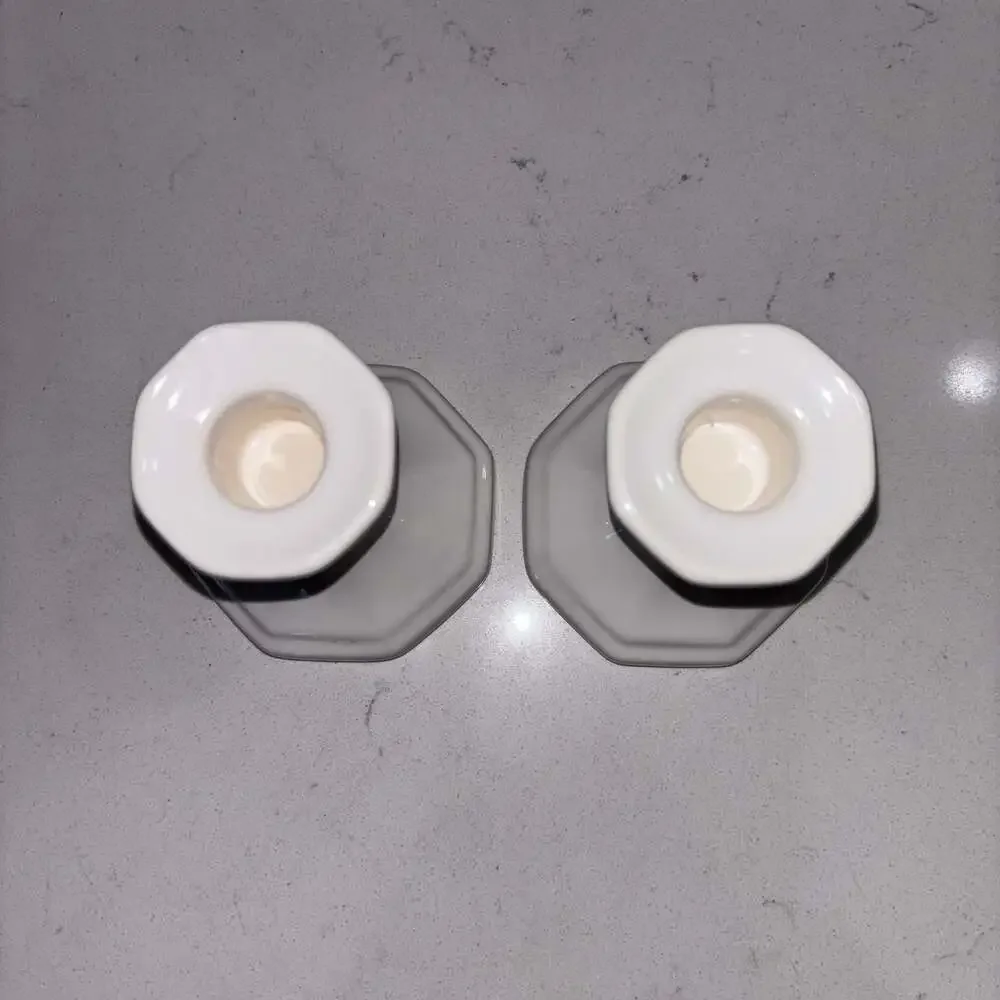 Pfaltzgraff Heritage White Ceramic Candlestick Holders Set of 2